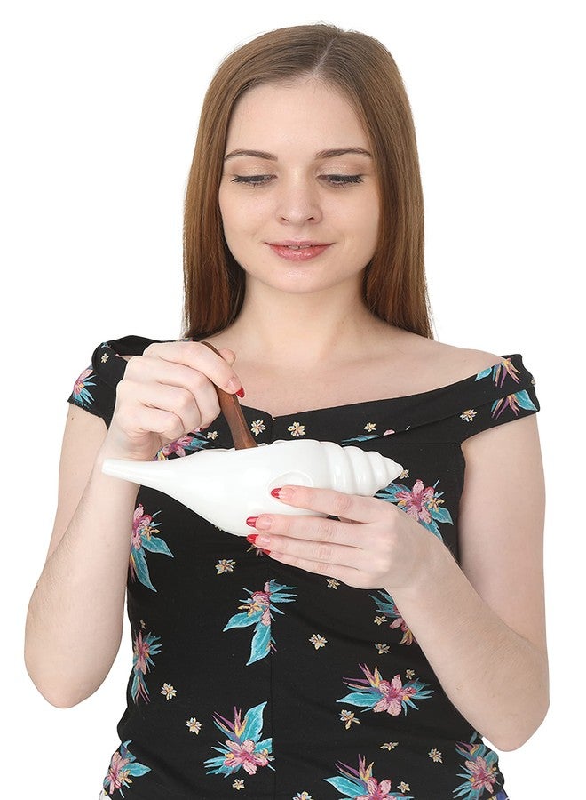 Qimacplus Leak Proof Durable Ceramic Neti Pot Non-Metallic & Comfortable Grip with 10 Sachet Neti Salt | Microwave and Dishwasher Friendly Natural Treatment for Sinus and Congestion (White) - Image 3